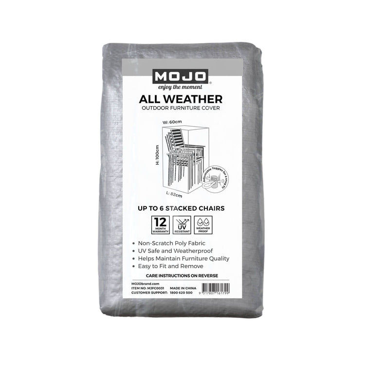 Mojo All Weather 6 Stack Chairs Cover - 600 x 1000mm