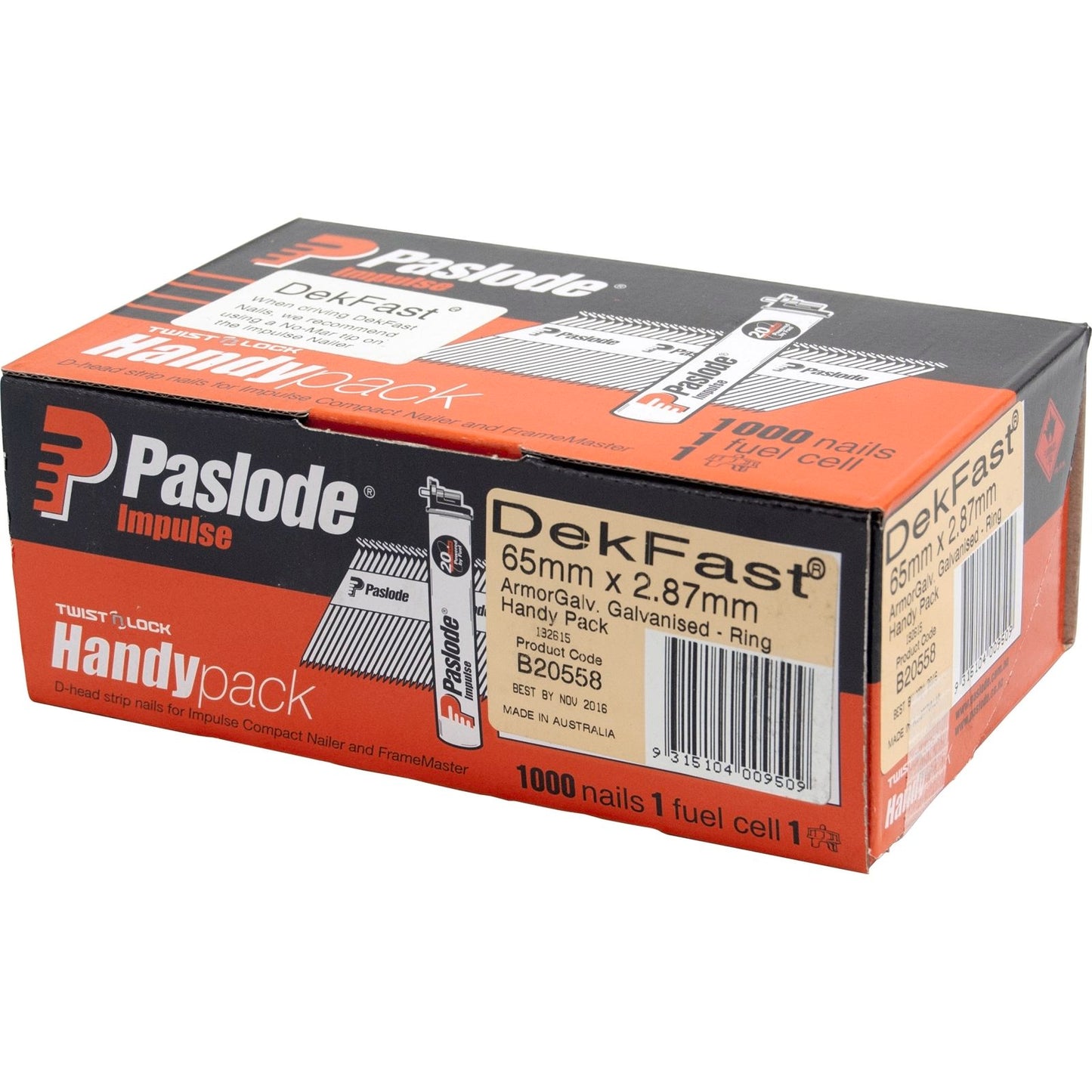 Paslode DekFast Nails - 65 x 2.87mm - 1000 Pack
