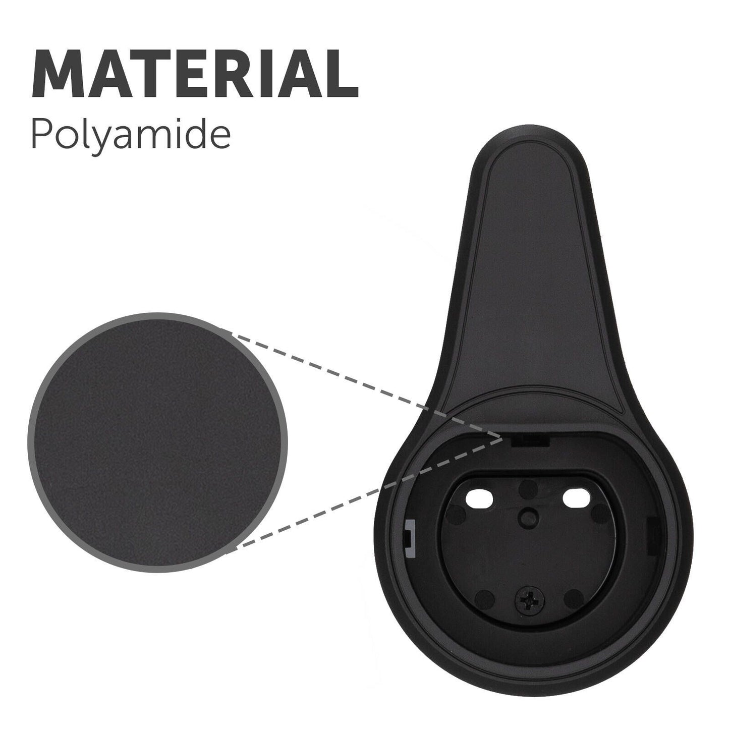 Arlec EV Wall Mount Type 2 Connector Cable Holder - Black
