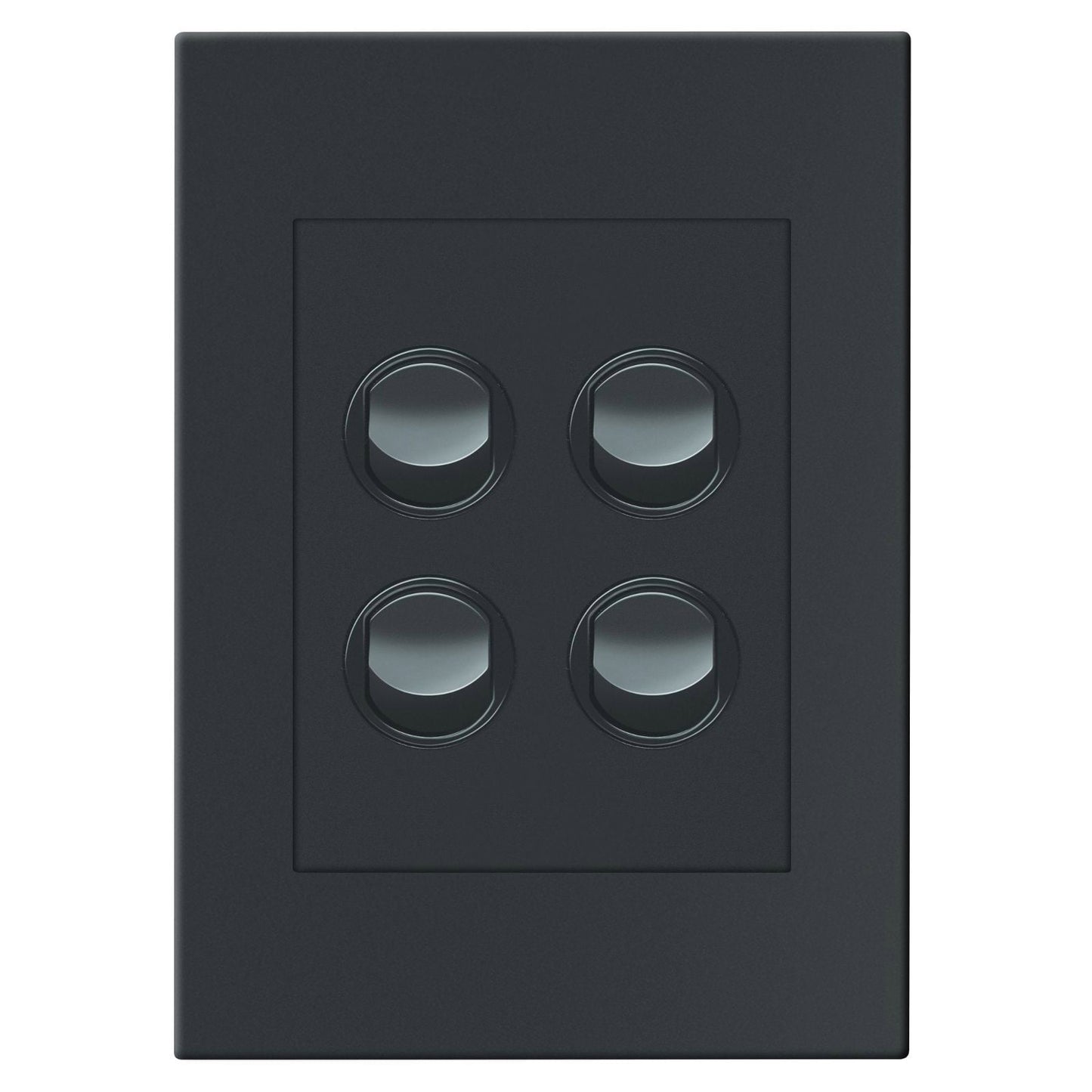 HPM Vivo 4 Gang Wall Switch - 85 x 118mm - Grey