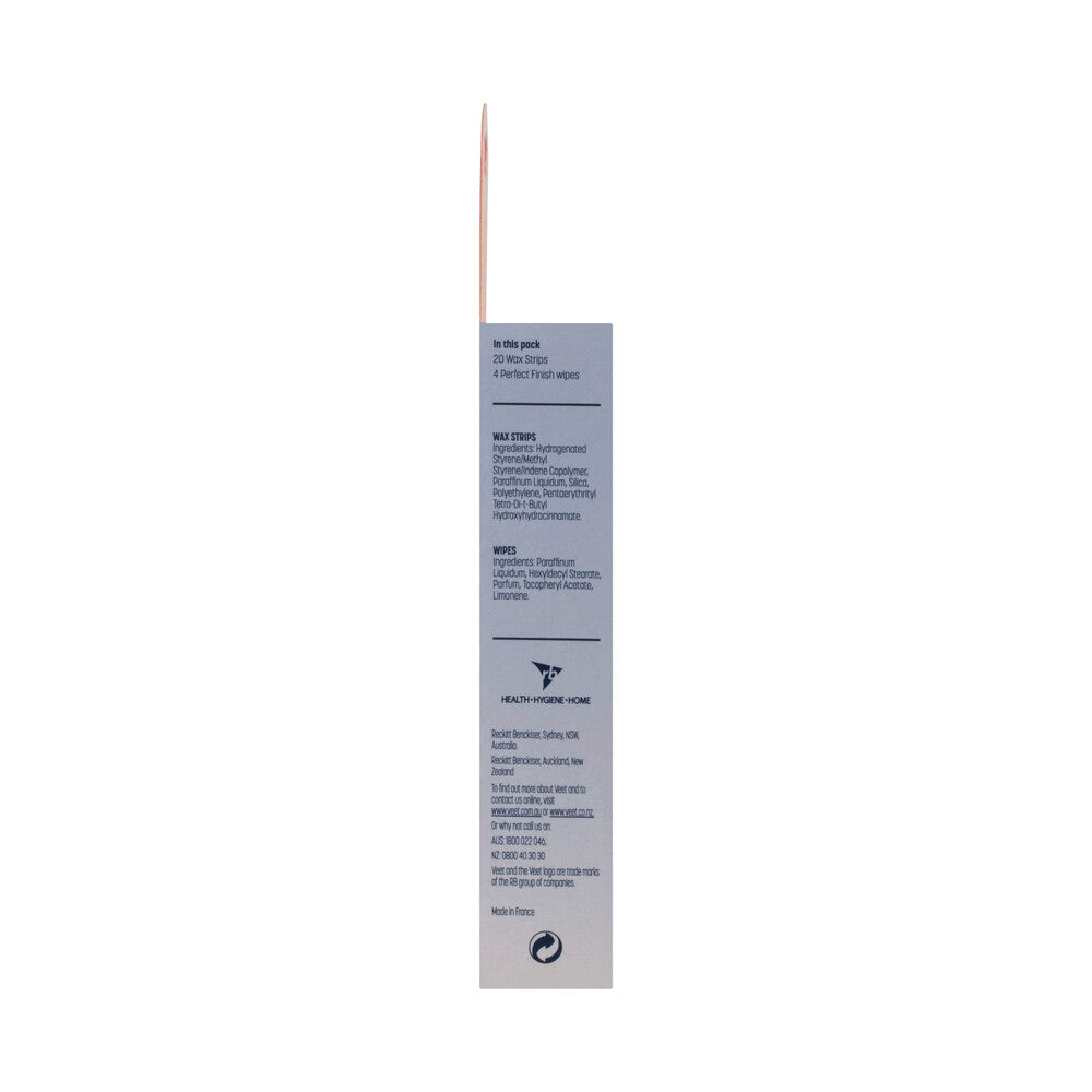 Veet Pure Hair Removal Cold Face Wax Strips For Sensitive Skin - 20 Pack
