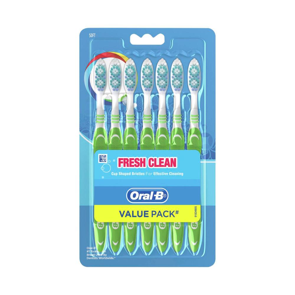 Oral B All Rounder Fresh Clean Soft Toothbrush - 7 Pack