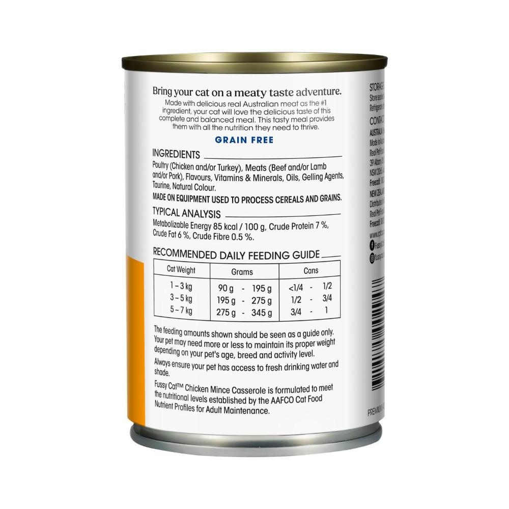 Fussy Cat Grainfree Chicken Mince Cat Food - 400g