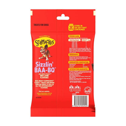 Schmackos Strapz BBQ Lamb Dog Treat - 200g
