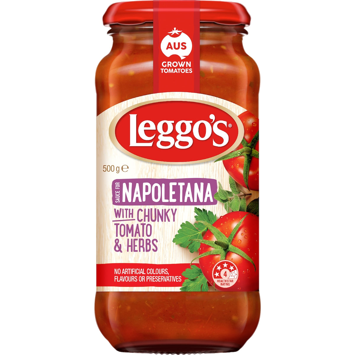 Leggos Napoletana With Chunky Tomato & Herbs Pasta Sauce 500g