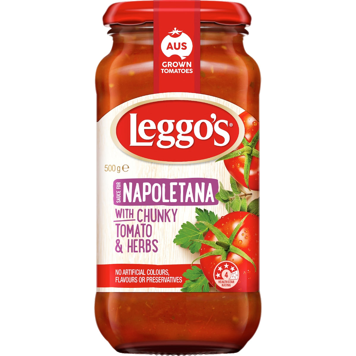 Leggos Napoletana With Chunky Tomato & Herbs Pasta Sauce 500g