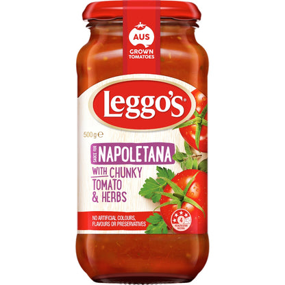 Leggos Napoletana With Chunky Tomato & Herbs Pasta Sauce 500g