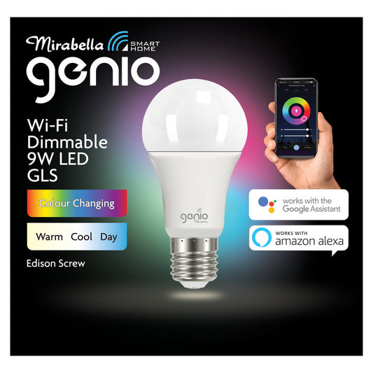 Mirabella Genio Gls Wifi Es 9w 800lum 2700k-6500k - 1 pack