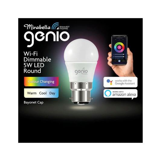 Mirabella Genio Fancy Round Wifi 5w Bc 470lm 2700k-6500k - 1 pack