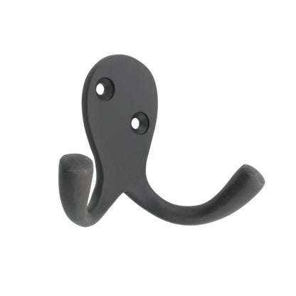 Zenith Double Robe Hook - 30mm - Matte Black