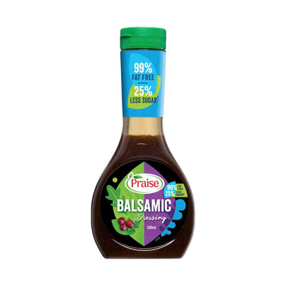 Praise Dressing Balsamic Fat Free 25% Less Sugar - 330mL