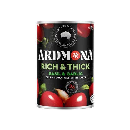 Ardmona Rich & Thick Tomatoes With Garlic & Basil - 410g