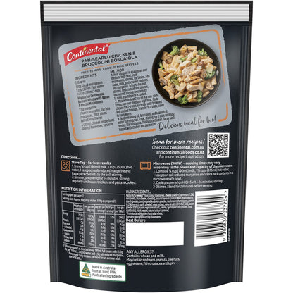 Continental Pasta Sensations With Bacon & Parmesan Boscaiola Serves 2 96g