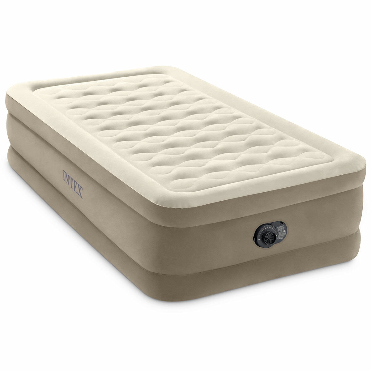 Intex Twin Ultra-Plush Airbed Fiber-Tech 64426NZ Beige 99 x 191x46cm