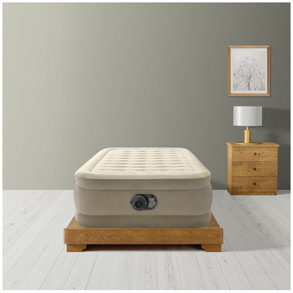 Intex Twin Ultra-Plush Airbed Fiber-Tech 64426NZ Beige 99 x 191x46cm