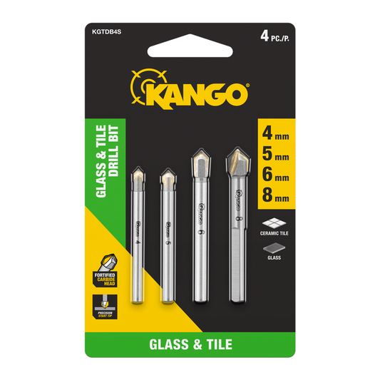 Kango Glass Tile Drill Bit Set 4,5,6,8mm