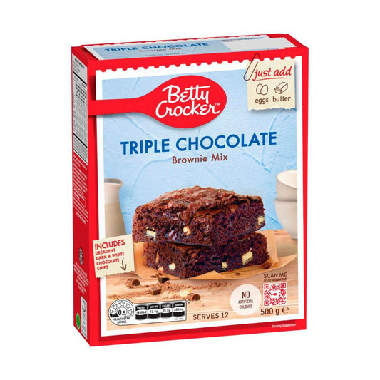 Betty Crocker Triple Chocolate Fudge Brownie Mix - 500g