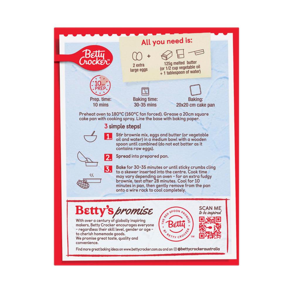 Betty Crocker Triple Chocolate Fudge Brownie Mix - 500g