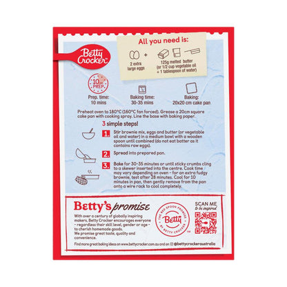 Betty Crocker Triple Chocolate Fudge Brownie Mix - 500g