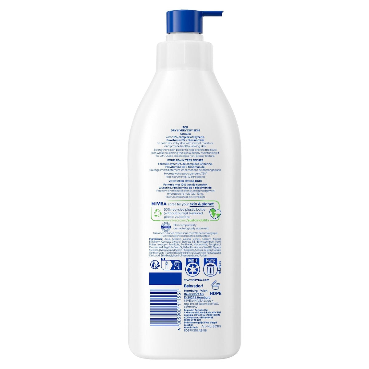 Nivea Repair & Care Body Lotion 72hr 400ml