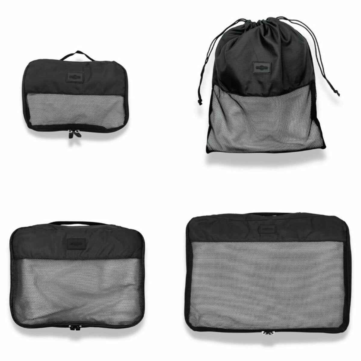 Globite 2-Piece Luggage Set with 4 Packing Cubes Black Polycarbonate