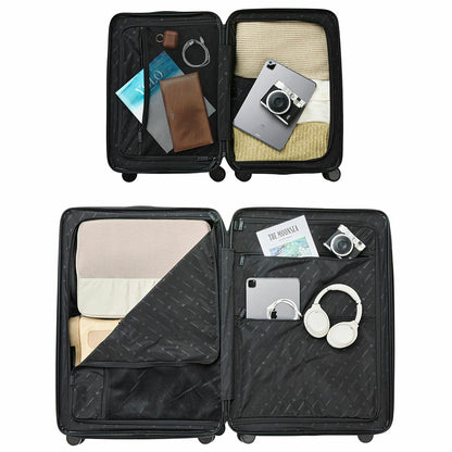 Globite 2-Piece Luggage Set with 4 Packing Cubes Black Polycarbonate