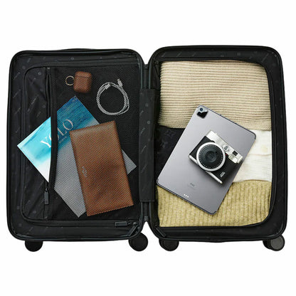 Globite 2-Piece Luggage Set with 4 Packing Cubes Black Polycarbonate