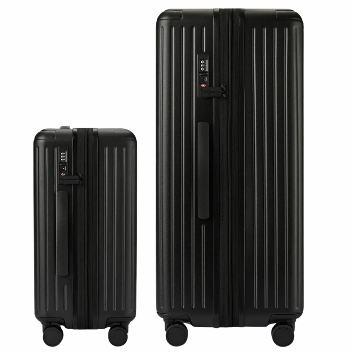 Globite 2-Piece Luggage Set with 4 Packing Cubes Black Polycarbonate