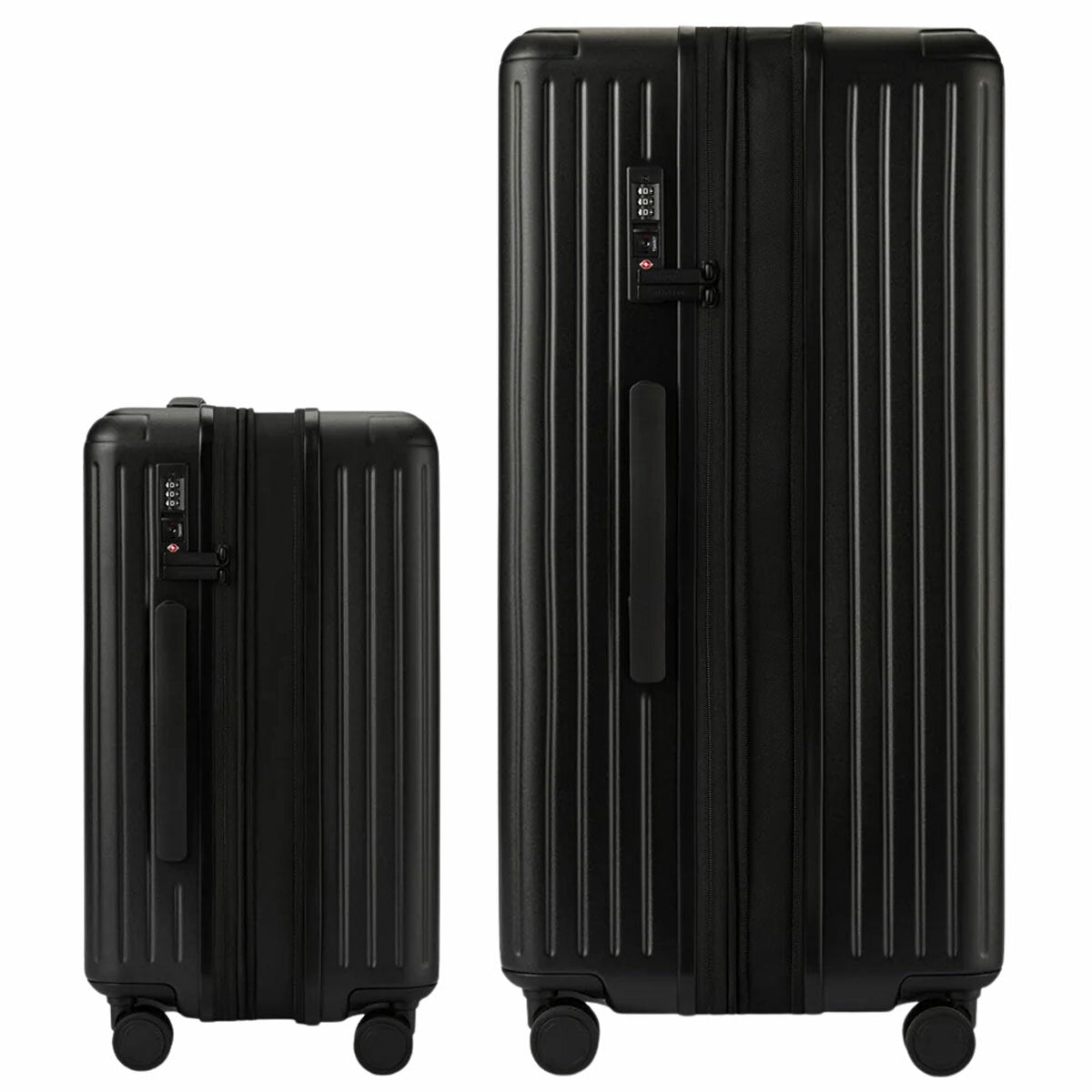 Globite 2-Piece Luggage Set with 4 Packing Cubes Black Polycarbonate