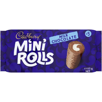 Cadbury Chocolate Mini Rolls 115g 5 Pack