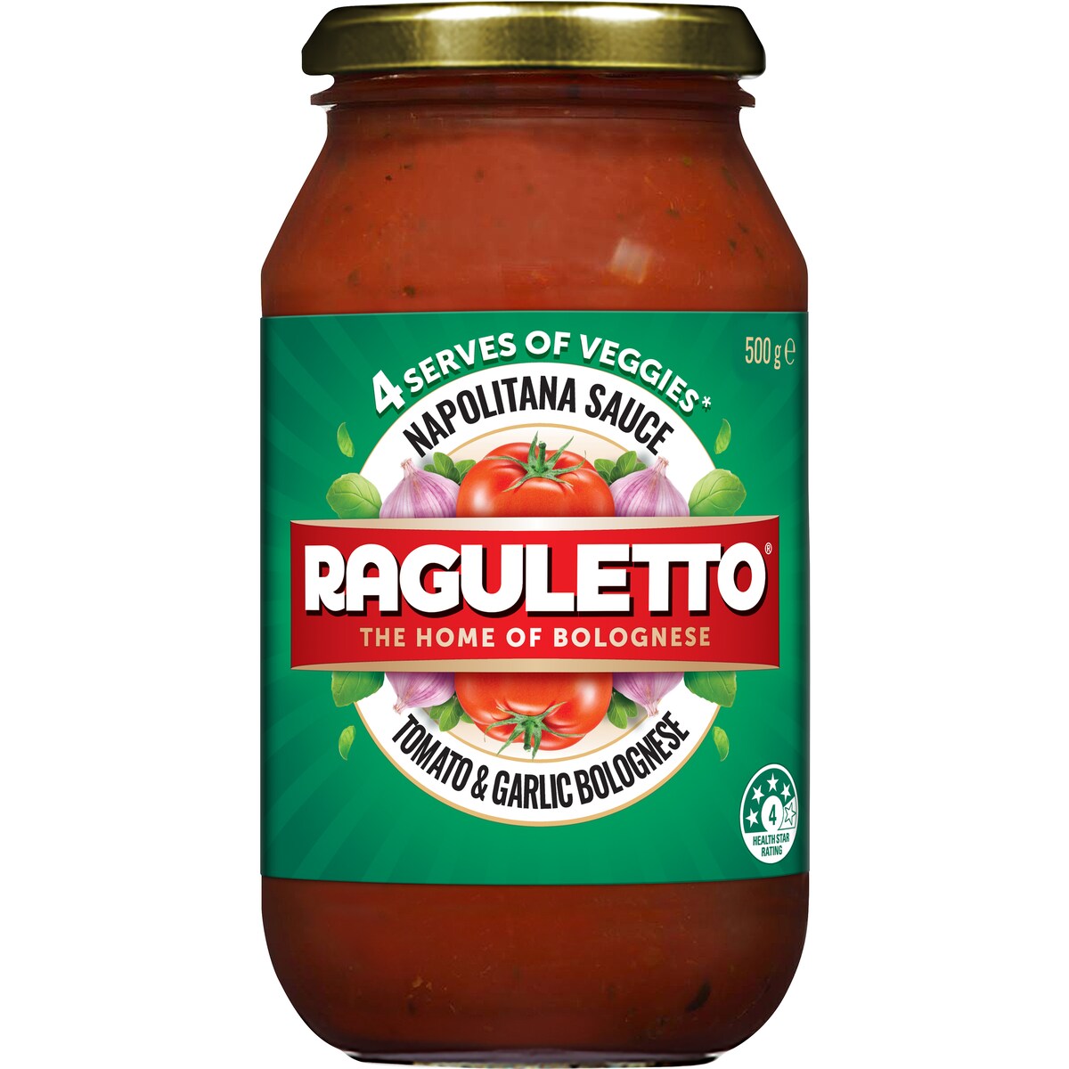 Raguletto Napolitana - Tomato & Garlic Bolognese Pasta Sauce 500g