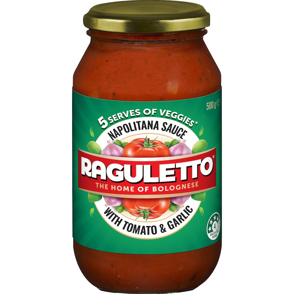 Raguletto Napolitana - Tomato & Garlic Bolognese Pasta Sauce 500g