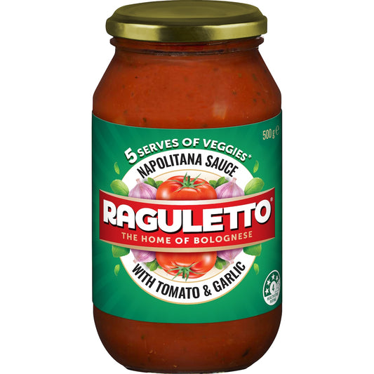 Raguletto Napolitana - Tomato & Garlic Bolognese Pasta Sauce 500g