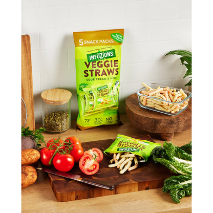 Infuzions Veggie Straws Sour Cream & Herb 5 Pack