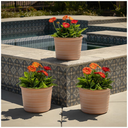 Trendspot Forum Planters Terracotta Weather Resistant Pp 3 Pack 14.4in