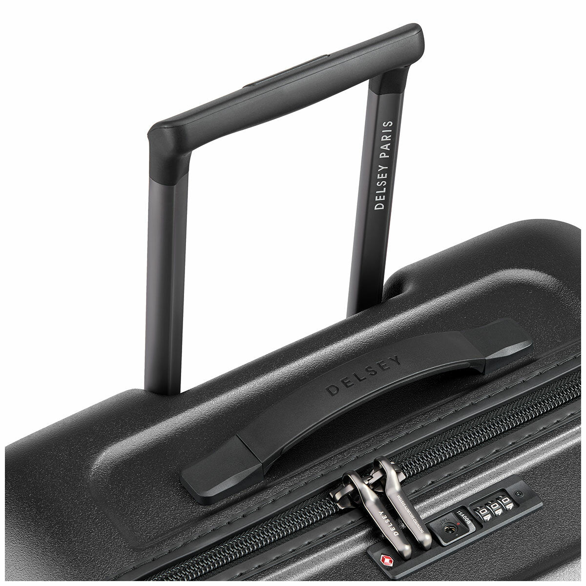 Delsey Turenne 2.0 Trolley Suitcase Black Polycarbonate Tsa 75cm