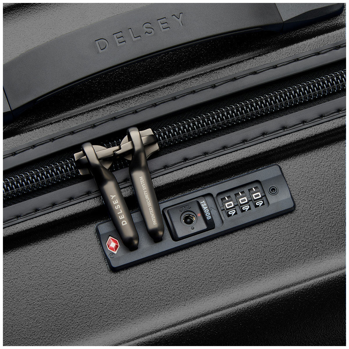 Delsey Turenne 2.0 Trolley Suitcase Black Polycarbonate Tsa 75cm