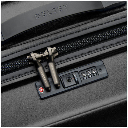 Delsey Turenne 2.0 Trolley Suitcase Black Polycarbonate Tsa 75cm