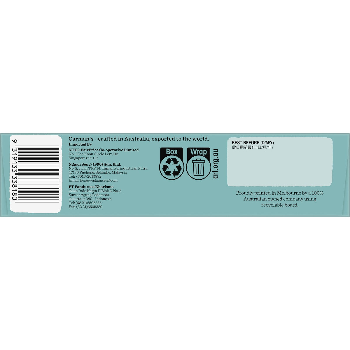 Carmans Low Sugar & Carb Nut Bar Dark Choc 170g