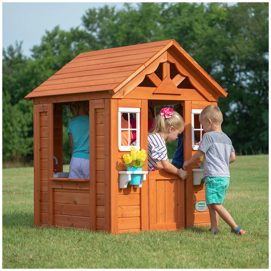 Backyard Discovery Timberlake Wooden Cedar Kids Cubby House