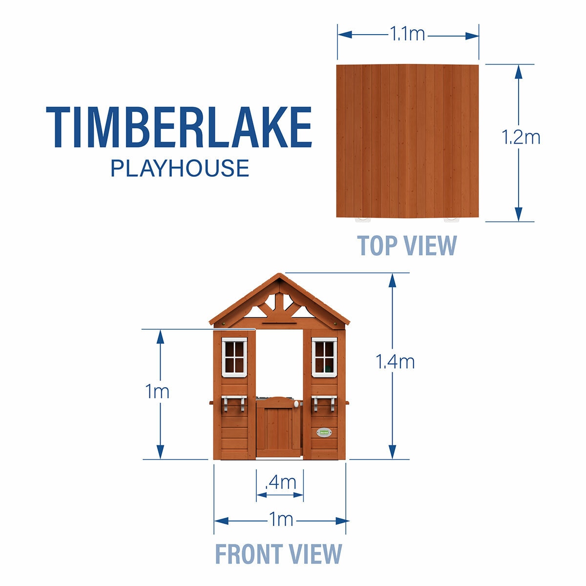 Backyard Discovery Timberlake Wooden Cedar Kids Cubby House