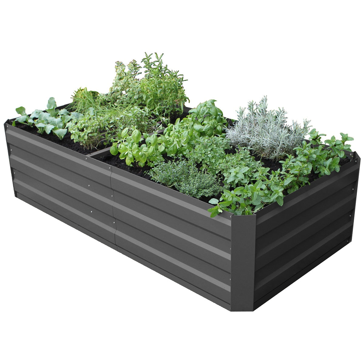 Greenlife Large Garden Bed And Greenhouse Cover 180 x 90 x 45cm Charcoal