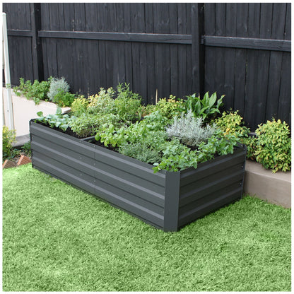 Greenlife Large Garden Bed And Greenhouse Cover 180 x 90 x 45cm Charcoal