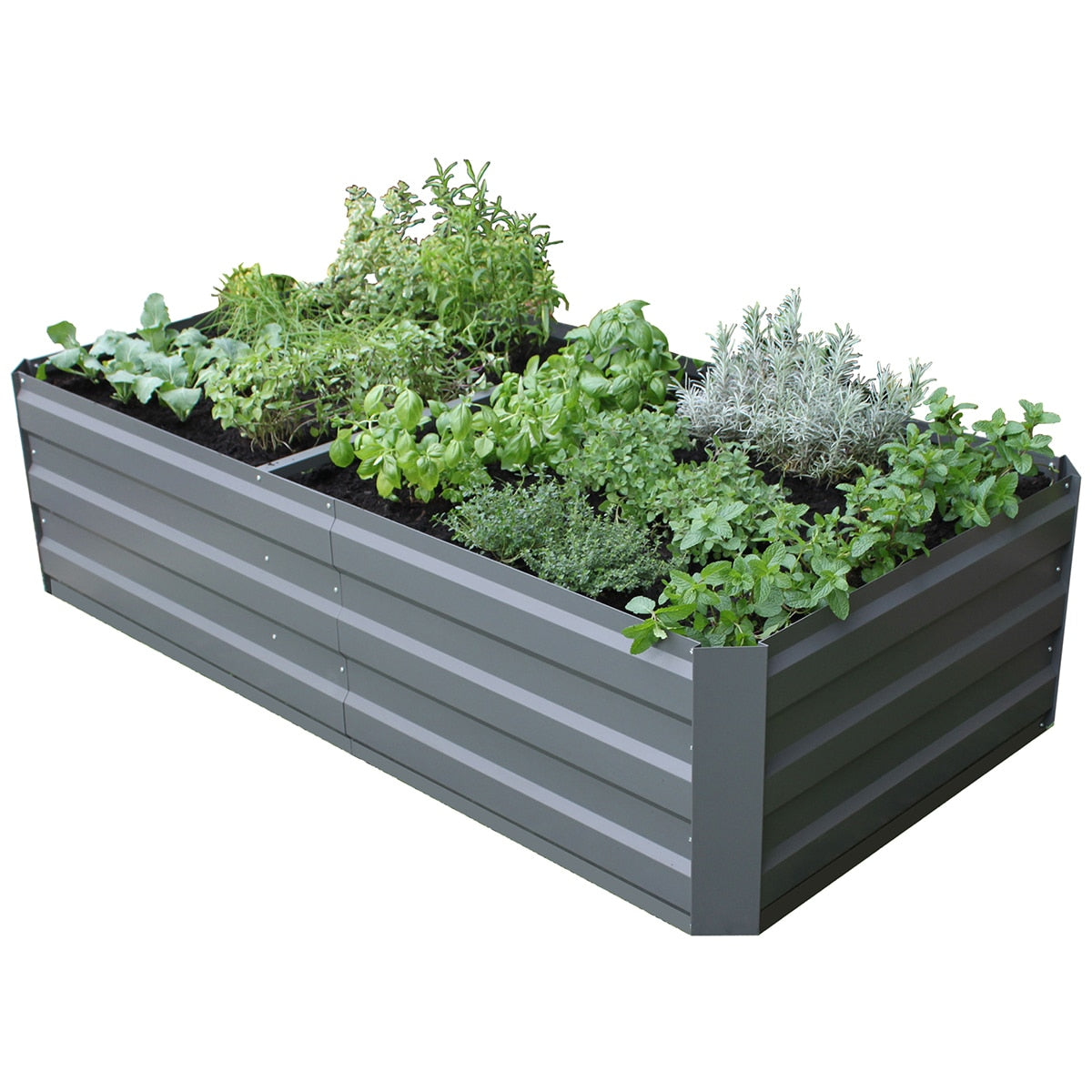Greenlife Large Garden Bed And Greenhouse Cover 180 x 90 x 45cm Slate Grey