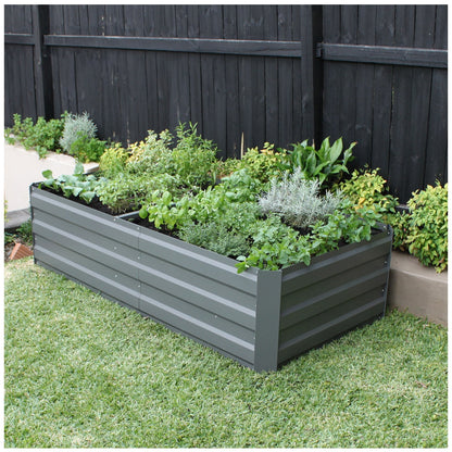 Greenlife Large Garden Bed And Greenhouse Cover 180 x 90 x 45cm Slate Grey