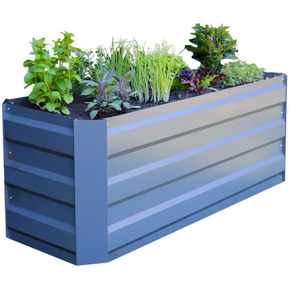 Greenlife Slimline Garden Bed And Greenhouse Cover 120 x 45 x 45cm Slate Grey