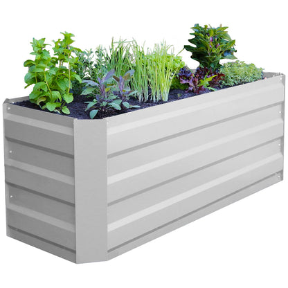 Greenlife Slimline Garden Bed 120 x 45 x 45cm White