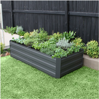 Greenlife Large Garden Bed 180 x 90 x 45cm Charcoal