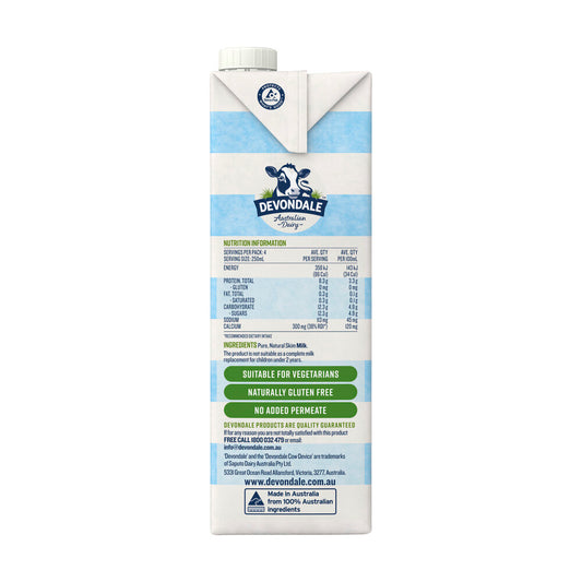 Devondale Skim Long Life Milk - 1L