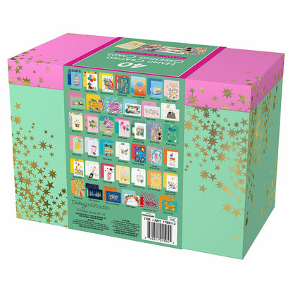 Design Studio All Occasion Handcrafted Cards with Rigid Box 40 Pack
